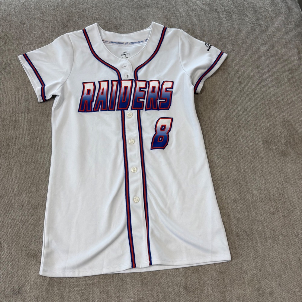 Worth Fastpitch Raiders Softball Jersey White Red Blue‎ Button Up S16WJ150 Small